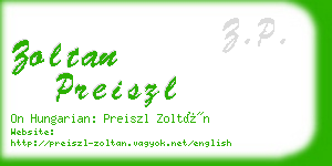 zoltan preiszl business card